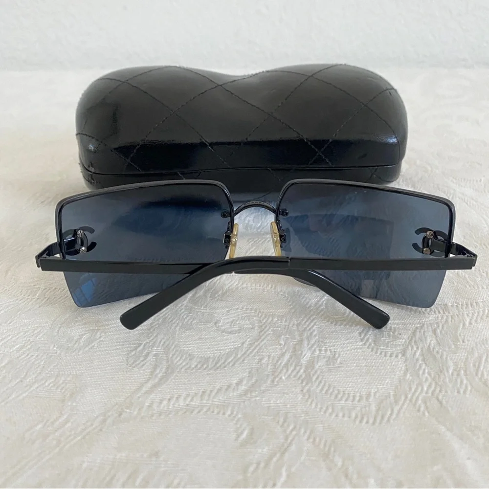 Chanel crystal CC Logo Sunglasses